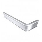 Inschuif trapprof 845 hoek rechts 3mm PVC zilver