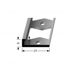 In-egaliseer eindprofiel tot 4,5mm PVC RVS