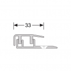 Design Clip 4-7,5 mm 577 eindprofiel zilver