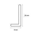 Hoekprofiel 8/20 loft grijs