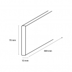 Zijde-afdekking 10x70 noors eiken (50 cm)