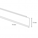 Kantafwerking 13x70 mm loft licht (50 cm)