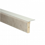 Uitlooptrede alu zilver Licht Beton 136x5,7cm