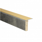 Uitlooptrede alu goud Beton 136x5,7cm