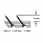 Smoothedge tapijtlat standaard 25x5mm 30cm 500st