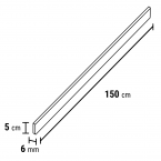 Afwerkstrook PVC zoethout 150x5cm