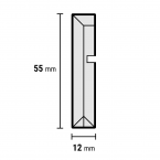 Neuslijst PVC zoethout 150x5,5cm