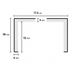 Mexform LVT béton foncé marche double 160cm