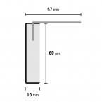 Mexform LVT béton foncé marche de sortie alu 130cm