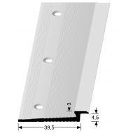 Afsluitprofiel 346 t.b.v. 4,5 mm PVC RVS gebor.