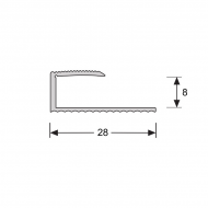 U-profiel 8,1 mm RVS