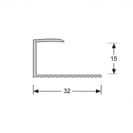 U-profiel 15,6 mm RVS 0