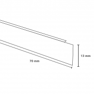 Kantafwerking 13x70 mm loft licht (50 cm)