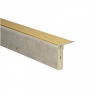 Uitlooptrede alu goud Licht Beton 121x5,7cm