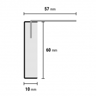 Mexform LVT licht eiken uitloopt. alu 100cm