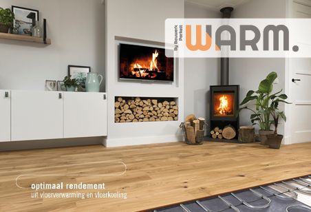 Houten vloer met vloerverwarming van Warm